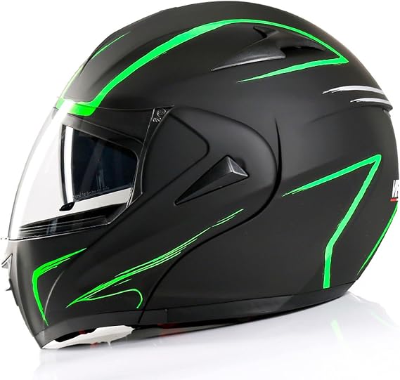 Motorcycle Modular Helmet ECE Approved Motorbike Front Helmet Ventilation Design Motorbike Helmets Racing Crash Karting Full Face Motorbike Helmets for Men Women