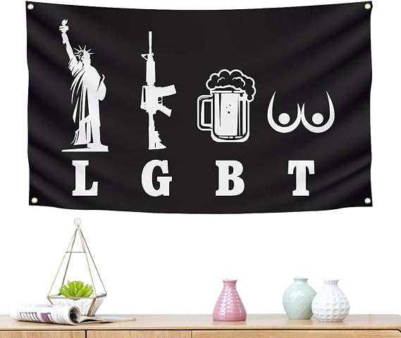 LGBT Flag Funny 3x5 Feet Funny Banner, Motivational Flag, Wall Decor