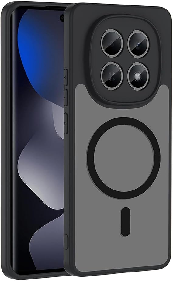 Microsonic Xiaomi Poco M8 için Kılıf MagSmoke Neo Siyah [Poco M8 ile Uyumlu Kılıf - Siyah]