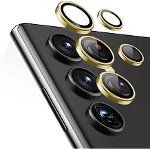 Microsonic Samsung Galaxy S23 Ultra Single Camera Lens Protection Glass Gold [Screen Protector Compatible with Galaxy S23 Ultra]