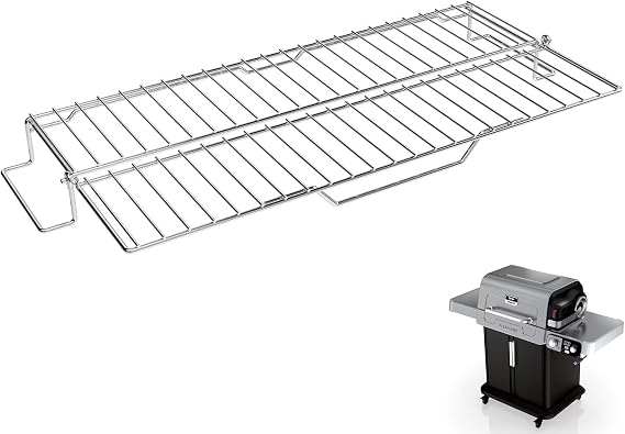 Griddle Warming Rack for Ninja PG300 Series, Adjustable Expandable Smoke Rack for Ninja FlexFlame Grill Accessories, XSKFLDINDRCTRK