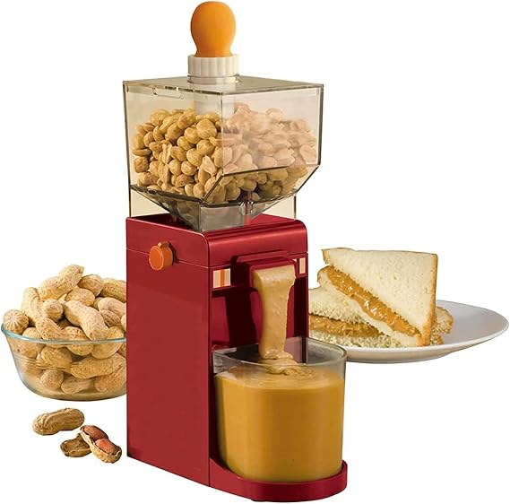 Mini Peanut Butter Machine, Household Peanut Grinder, Electric Grain Grinder with Non-Slip Base, for Almonds, Coffee Bean Grinder [Energy Class A]
