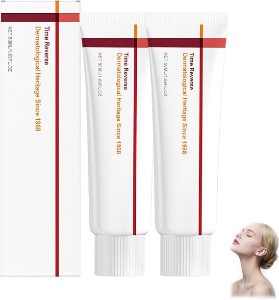 Cream Time Reverse - Advanced Fast-Absorbing & Nourishing, Retinol Wrinkle-Reducing Face Cream With Centella Asiatica, Skin Hydrating & Firming, Anti-Aging Facial Skincare For All Skin (2PCS)