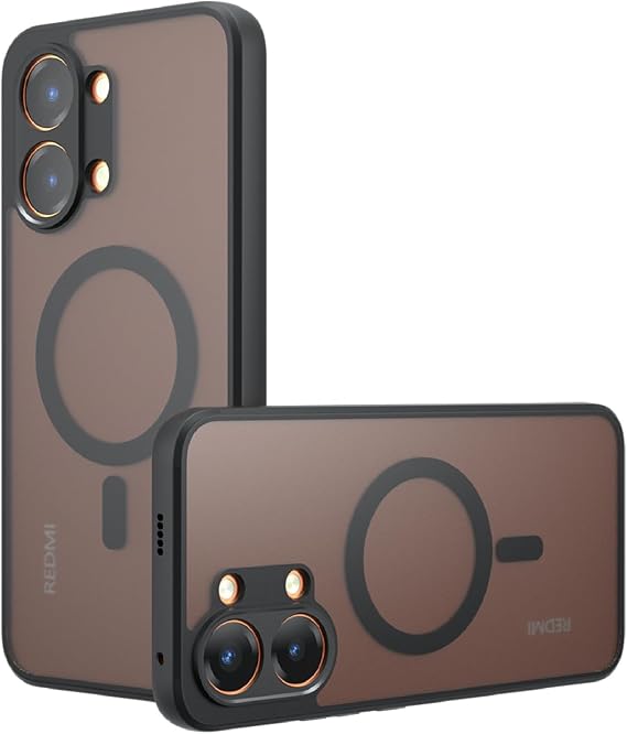 Case Compatible with Xiaomi Poco X8 Pro Max, Compatible with MagSafe, Airbag Protection Ultra-thin PC Shockproof Frosted Cover-Black