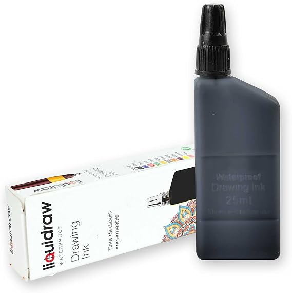 Liquidraw Technical Pen Ink, Black - 25ml