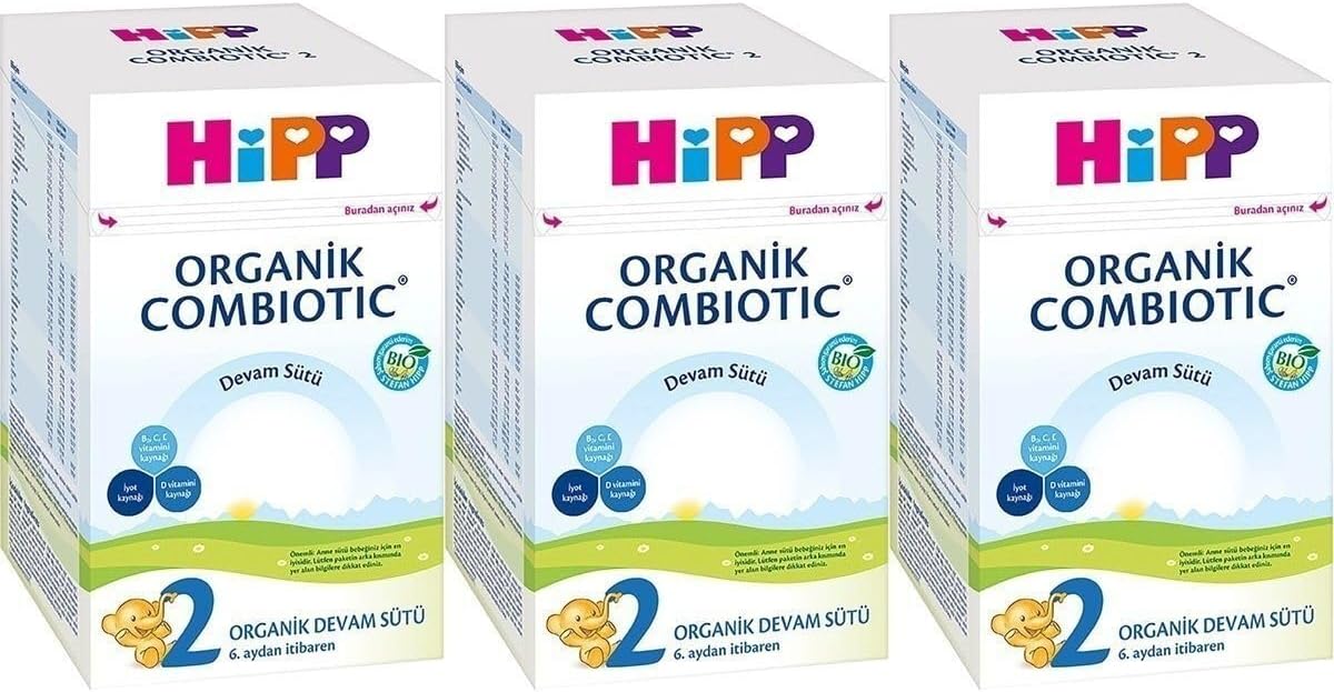 Hipp Organik Combiotic Bebek Devam Sütü 800gr No:2 (6. AYDAN İTİBAREN) (3 LÜ SET) 109003-3-3