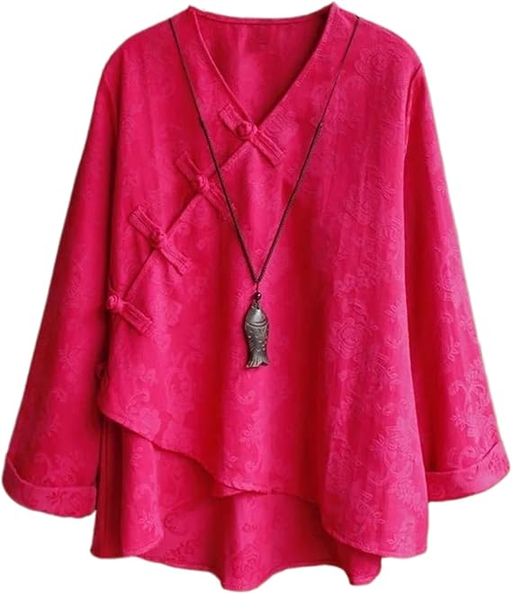 Traditional Chinese Style Clothing Womens Tops and Blouses Linen Oriental Chinese Style Shirt Female Cheongsam