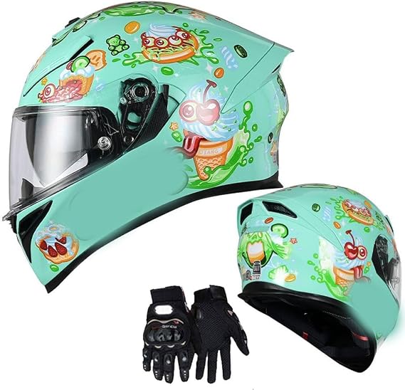 Motorcycle Helmets DOT Dual Visor Street Racing Helmet Full Face Powersports Cascos for Men Women Model