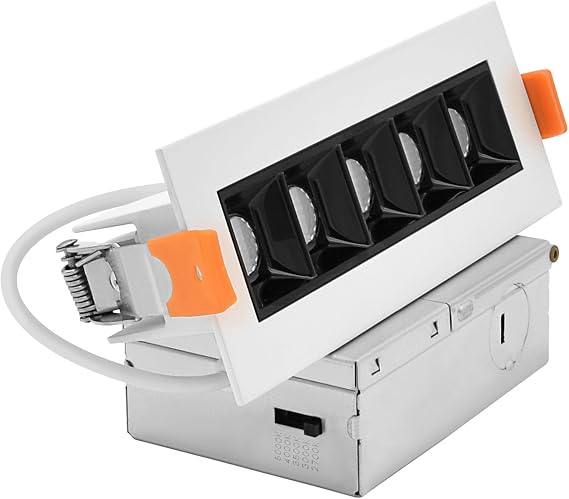 Luxrite 5ヘッド缶なしled埋め込み型リニアダウンライト、600ルーメン1パック