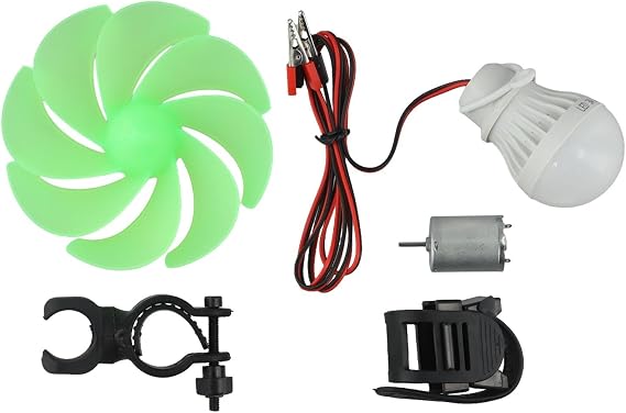 Wind Turbine Generator Kit with Motor and, DC 0-22V DIY Alternative Energy Power System for Home Garden Educational Projects, ABS Material, White Color