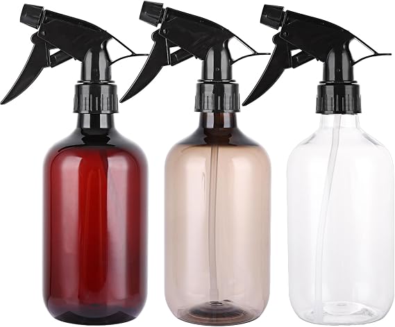 ASelected 3Pcs Spray Bottles 500Ml Reusable Spray Bottle Cleaning Adjustable Trigger Sprayer Spray Stream Settings For Plants, Gardening, Cleaning, Hairdressing