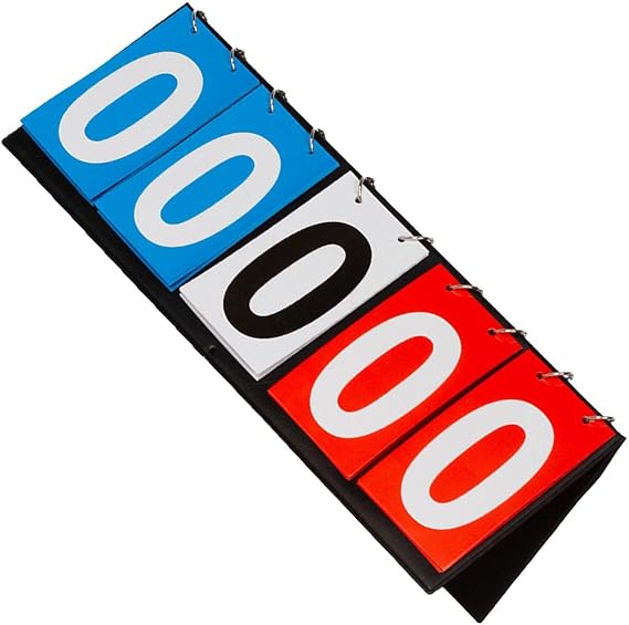 Sports Scoreboard 4/5/6 Digit Easy To Read Score Keeper Portable Tabletop Flip Structure For Events Indoor And Outdoor Games 4/5/6 Digit Score Keeper