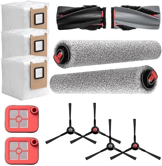Roller Brush Set with Microfibre Cloths for Eufy C28 Cleaning (A)