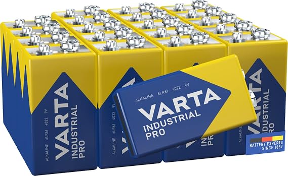 Varta Industrial Batterie 9V Block Alkaline Batterien 6LR61 (20er packs)