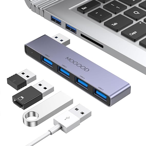 USB Hub, MOGOOD USB 3.0 Multiport Hub USB Extension Adapter 5Gbps High
