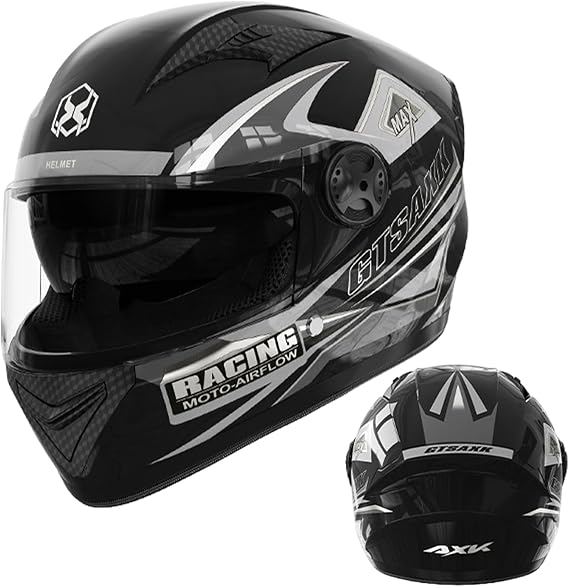 Twin Visor Motorcycle Headgear Aerodynamic Shell Vented Quick Release Strap