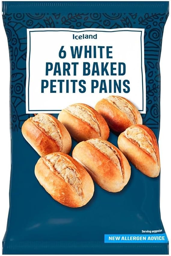 Iceland White Part Baked Petits Pain, 6 Breads