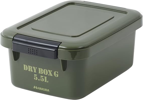 HAKUBA DBG55OVD 33615 Dry Box G, Moisture-Proof Storage Case, 1.5 gal. 5.5 L, Green, Mold Protection, Humidity Protection, Stackable,  with Desiccant, Made in Japan, Moisture-Proof Container