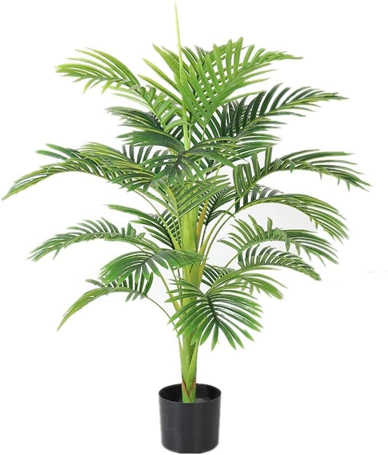 DFGHNBVC Artificial Plants Indoor Artificial Betel Nut Palm Plant Potted Fake Palm Tree with Base Suitable for Indoor And Outdoor Decorative Ornaments Fake Plant