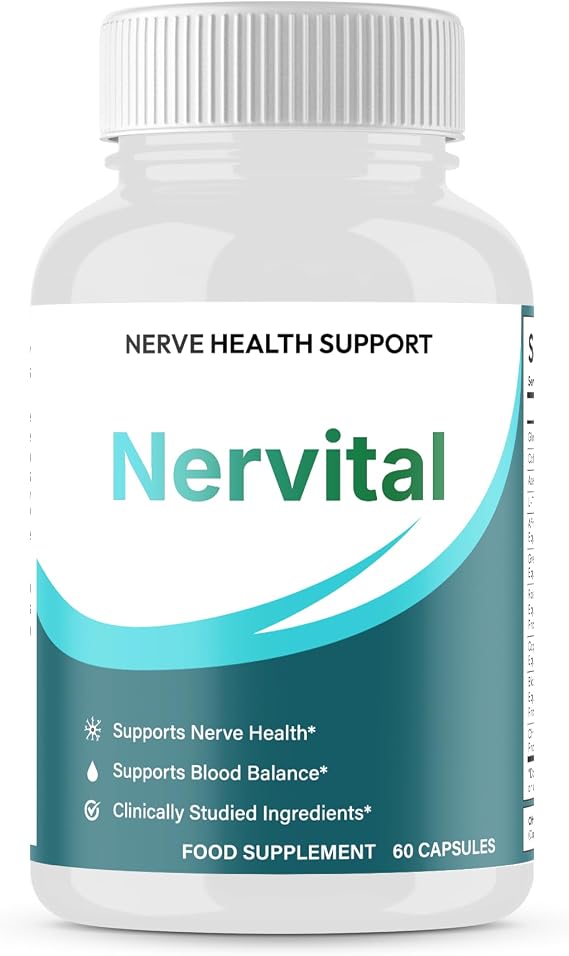 Nervital Capsules - Advanced Formula - All Natural - Nerve Health Support - 60 Capsules 1 Month Supply - General Wellness Support
