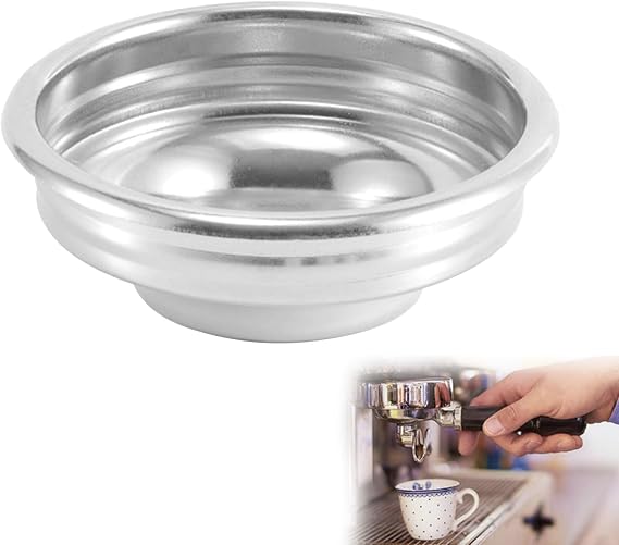 58 mm Coffee Filter Basket Strainer, Single 1 Cup Pressureless Filter Basket, Precise Stainless Steel Sieve for Espresso Machine, Compatible with 58 mm Portafilter Ascaso, Reusable Coffee