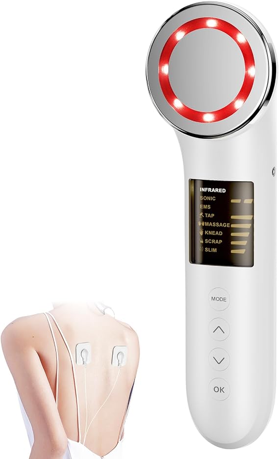 Cozion Cellulite Massager, 3 in 1 Body Sculpting Machine with Ultrasonic, EMS R-F Slimming, Infrared, Cordless Electric Handle Massager for Belly, Waist, Arm, Leg, Butt