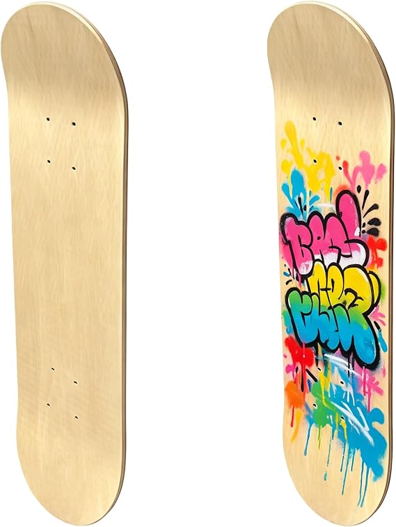 2PCS Skateboard Decks 31 x 7.5 in, 7 Ply Maple Skateboard Deck Blank, Stained Wood Skate board Decks Plain for DIY Art, Replacement Blank Skate Board Deck for Adults Teenagers Beginners