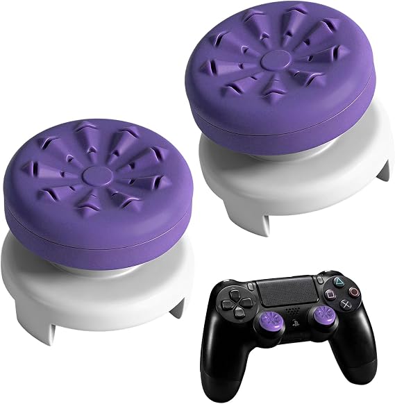 2pcs PS5 Thumb Grips, Controller Grips for PS5 and PS4, Purple