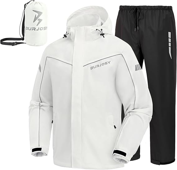Rain Suit for Men, Packable Waterproof Rain Jacket and Pants