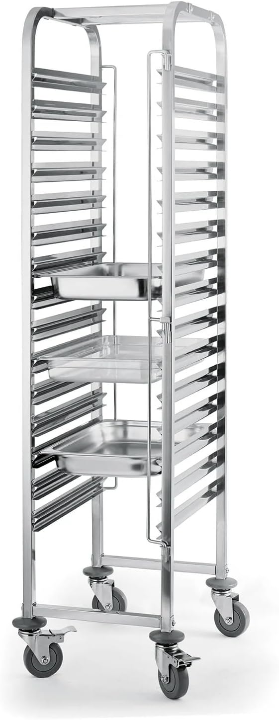 Gastronorm Rack - 15 Level Gastronorm Trolley 1/1