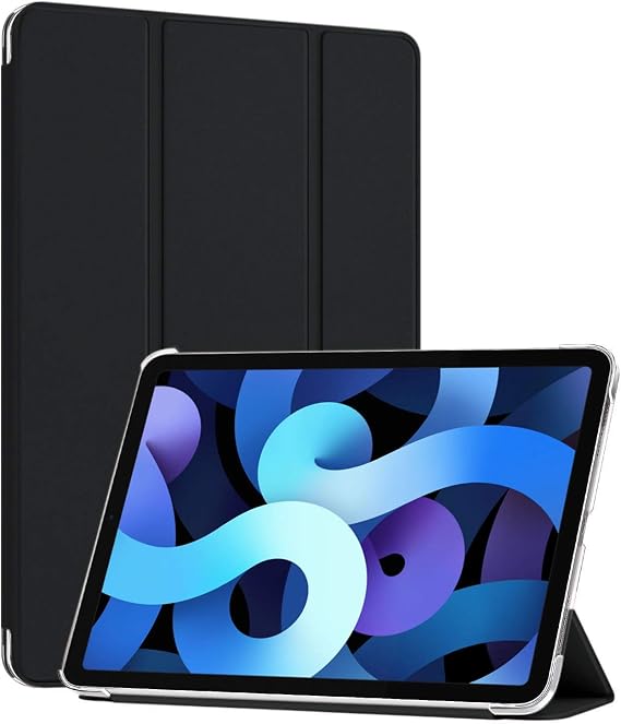 Microsonic Apple iPad Pro 11 2025 için Kılıf (A3357-A3358) Slim Translucent Back Smart Cover Siyah [iPad Pro 11 2025 ile Uyumlu Kılıf - Siyah]