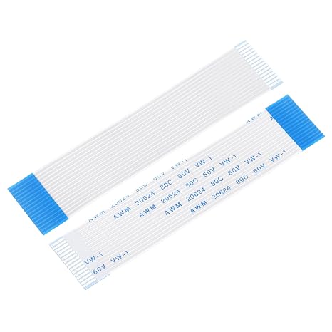 sourcing map Flexible Flat Cable, 100mm 1mm Pitch 16 Pins FPC FFC Flexible Ribbon Cable for LCD TV Car Audio DVD Player 5Pcs (B Type)