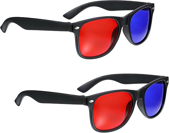2個 赤と青 3d メガネ ユニバーサル テレビ 映画 立体 ビデオ フレーム 3d メガネ Dvd ゲーム ガラス 3d スタイル メガネ 3d ビューイング メガネ ウェイト ライト シンプル デザイン テレビ ビデオ アクセサリー