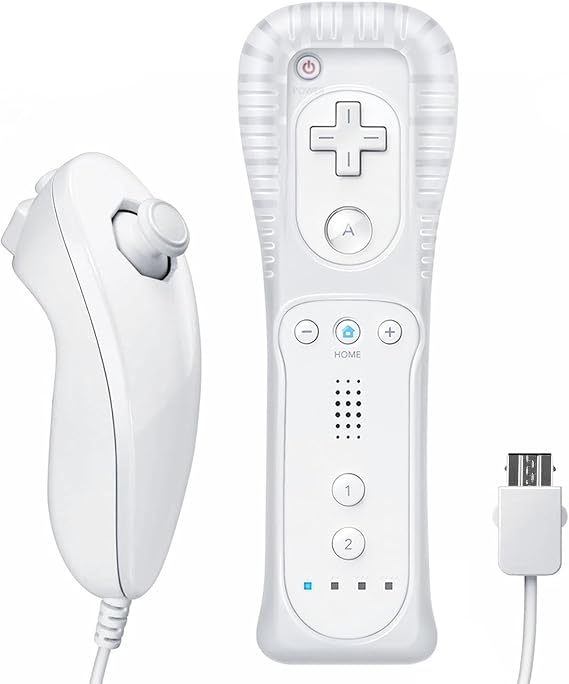 JINWAVA Wii Remote, Wii Controller with Nunchuck, Compatible with Nintendo Wii/Wii U
