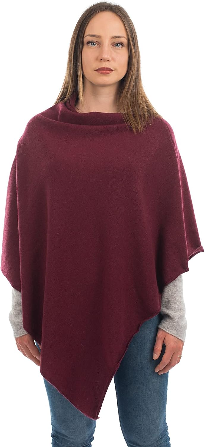 DALLE PIANE CASHMERE - Poncho Cashmere Blend - Made in Italy - Woman, One Size