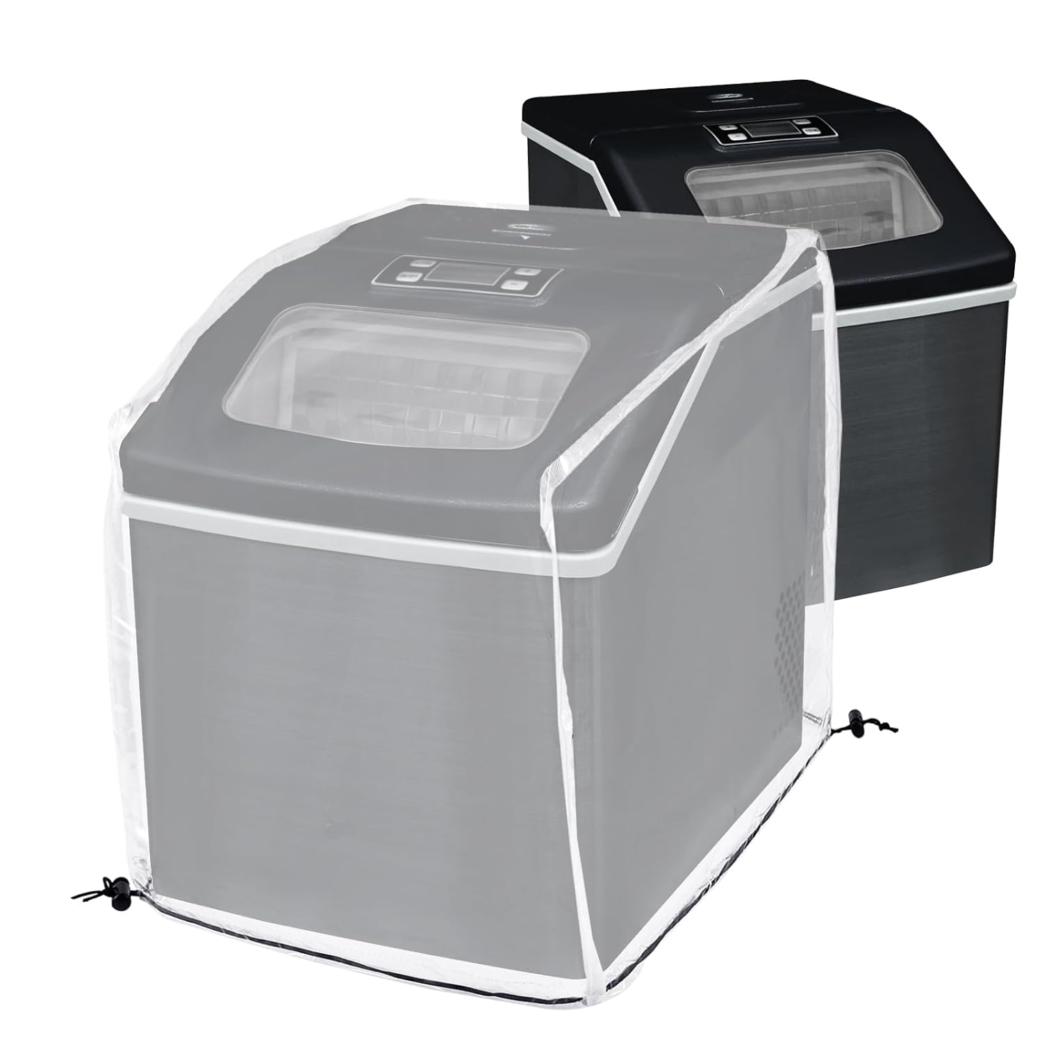 Ice Maker Cover,PVC Ice Machine Dustproof Cover,Waterproof Shield for Countertop Appliances in Home Garage and Office,Protective Cover for Portable Ice MakersIce Cube MakerIce Machine.