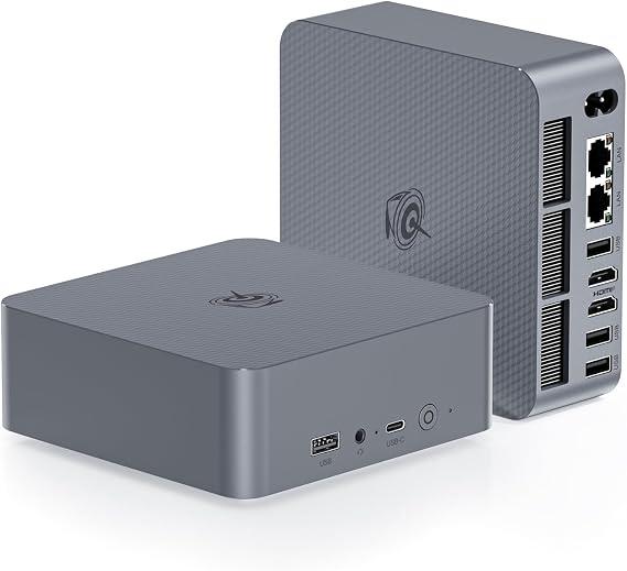Beelink EQR7 Mini PC, AMD Ryzen 7 7735U (8C/16T, up to 4.75Ghz), 24G LPDDR5 500GB PCIe4.0 SSD Mini Computer Windows 11 Pro, WiFi6, BT5.2, Dual HDMI, Dual 2.5G LAN, USB3, Type-C