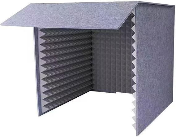 Soundproof Booth - Desktop Vocal Recording Studio for Microphone, Podcast, Singing & Home Music, Noise Isolation Box, 60x60x60cm