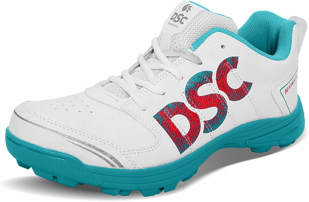 DSC Beamer X Cricket Shoes Colour: Pastel Blue For Men and Boys Material: PVC Lightweight and Extremely Durable Durable Performance
