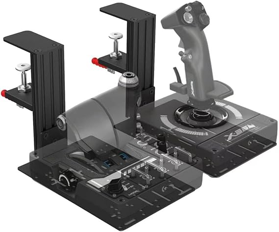 JUYEER Hotas Desk Mount Compatible for T.16000M FCS/TCA Officer Pack Airbus/VKB Gunfighter MK.lll/Logitech X52/X52 Pro/X56/X56 Rhino/Thrustmaster Warthog 10C and other HOTAS series flight simulation controller