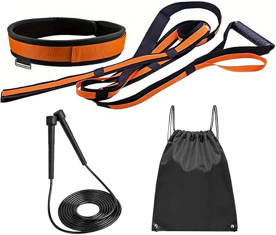 Core Workout Straps, Portable Suspension Trainer, Bodyweight Fitness Straps, Training Straps with Sliding Rings, Kit and Fitness Equipment for Exercise Agility