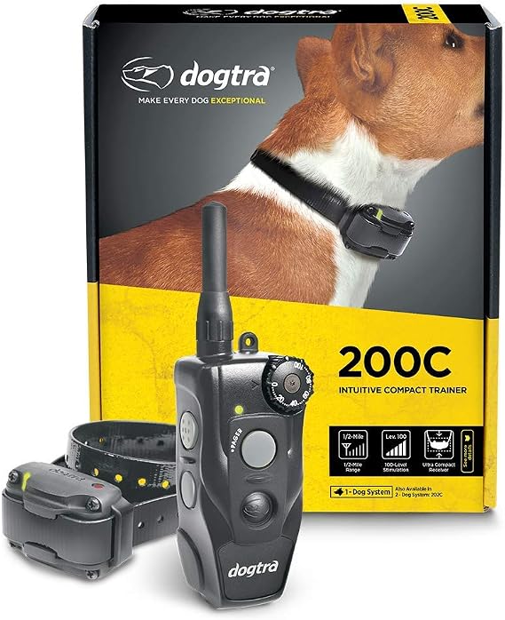 Dogtra 200C - Waterproof 1⁄2 Mile One Hand Operated Remote Control Training Dog E-Color