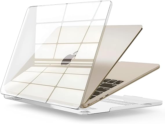 Minesk MacBook Air m1 13.3 ile Uyumlu Polikarbonat Sert Koruyucu Çizilme ve Darbe Önleyici Kılıf A2337 A2179 A1932 (Super Şeffaf, 13.3 inç 2018-2022 Arası (m1 işlemci))