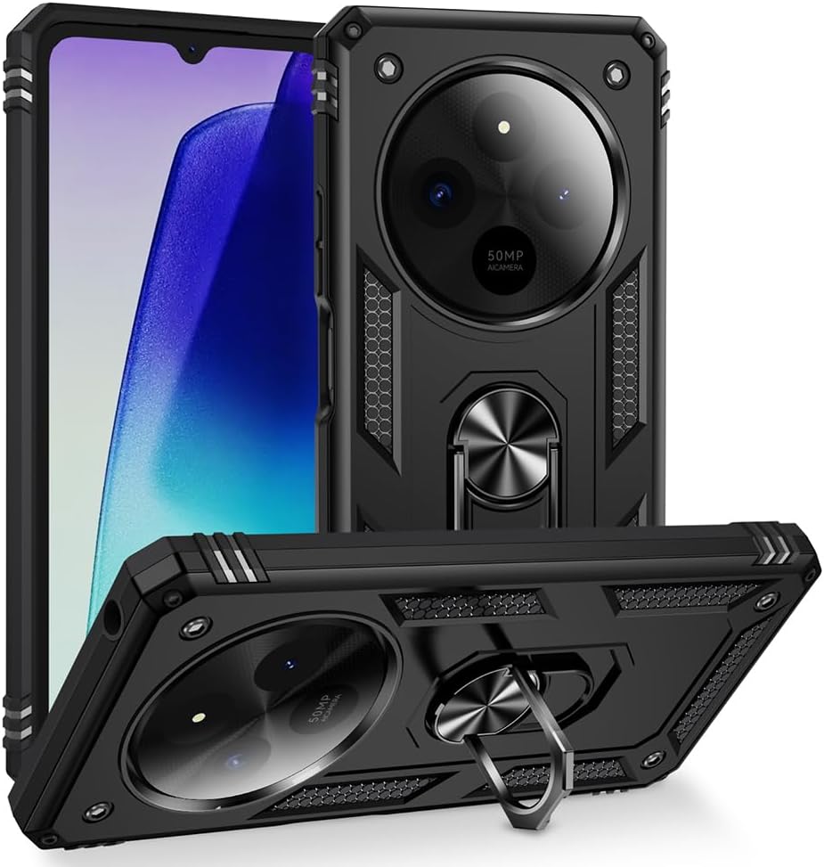 Compatible Redmi 14C Case Zore Vega Cover Black for Zore Xiaomi