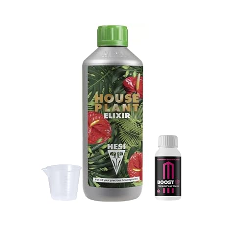 GROWMANIA HESI Elixir + Boost Up Nutrients Sample + Measuring Cup | Liquid Fertilizer Flowers Plants and Crops | Growth Stimulation
