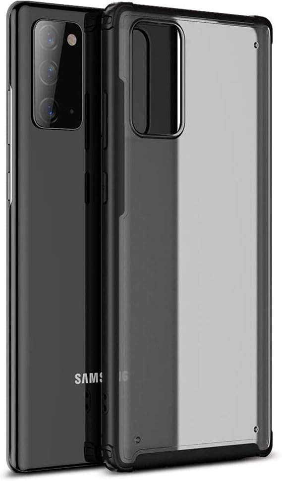 Microsonic Samsung Galaxy Note 20 için Kılıf Frosted Frame Siyah [Galaxy Note 20 ile Uyumlu Kılıf - Siyah]