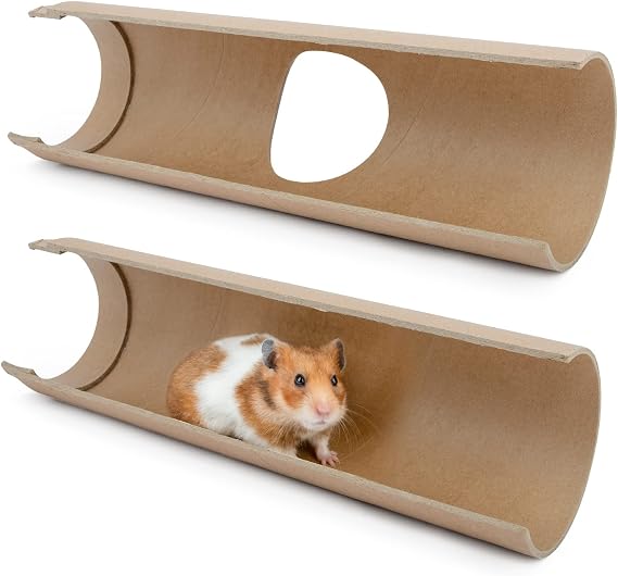Niteangel Creative & Composable Hamster Tunnel - DIY & Build Unique Tube Burrow as Hideout for Small Sized Animals Like Hamsters Mouse Gerbils Mice (Half Tunnel Set)