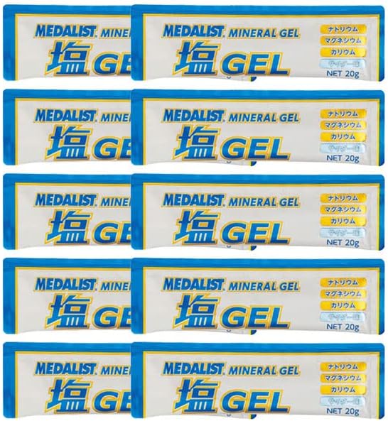 Medalist Salt Gel, 10 Bags, For Marathon, Trail Running, Trailering, Running, Active Diet, Mineral, Salt Supplement, Heatstroke Prevention, Club Activities