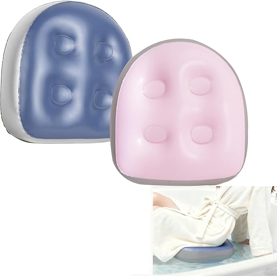 Hot Tub Seat, 2pcs Inflatable Booster Seat Non Slip Bath Cushion to Sit On