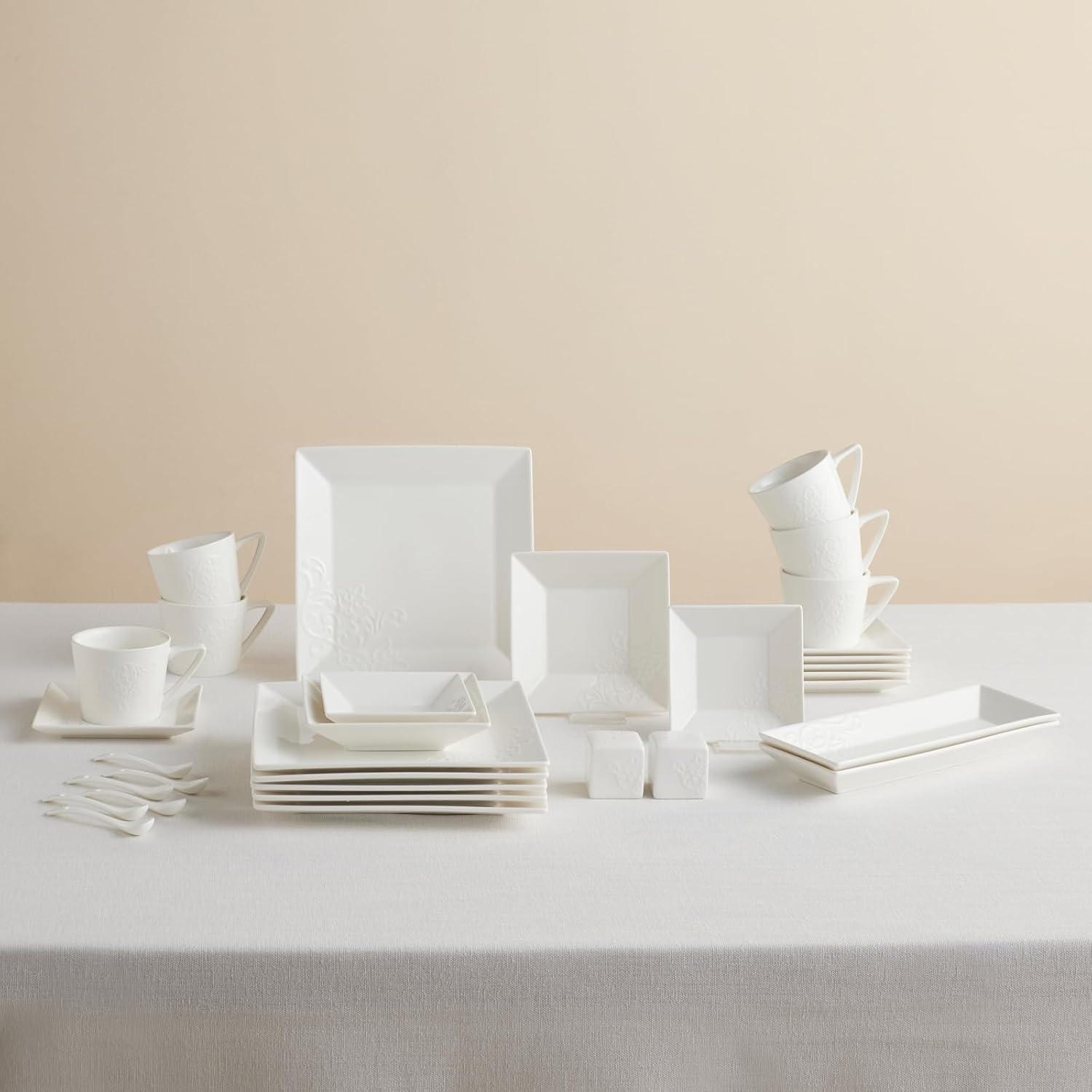 Karaca Trend Emboss 32 Piece Breakfast Set Square